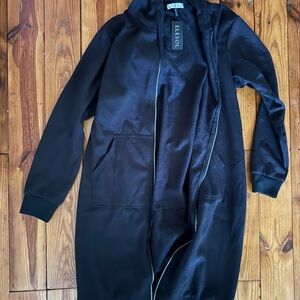 Women's Black Hooded Coat